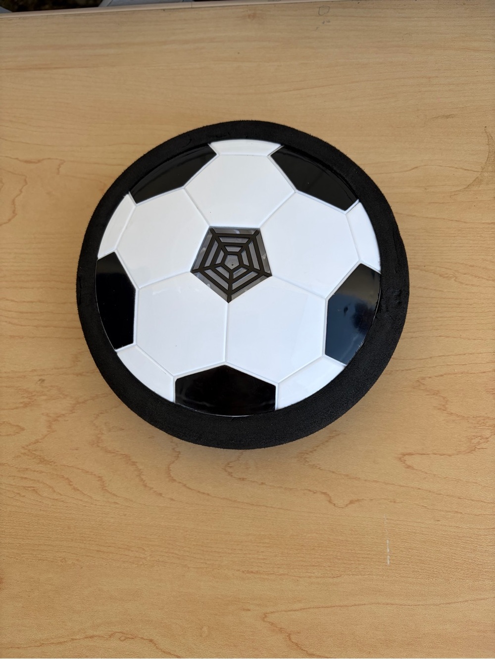 Black & White Soccer Hover Disc - Home Air Soccer Game